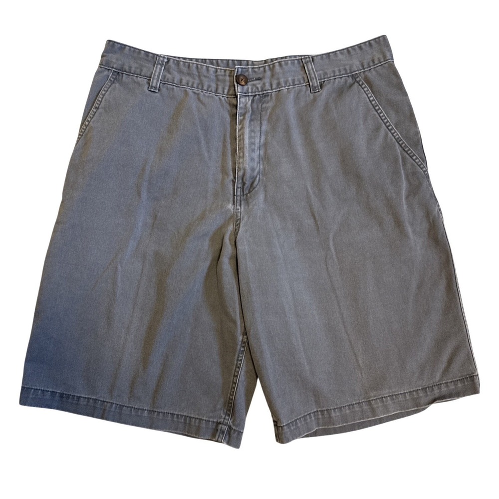 Faded Glory Mens Shorts 36 Gray / Cement Casual Chino